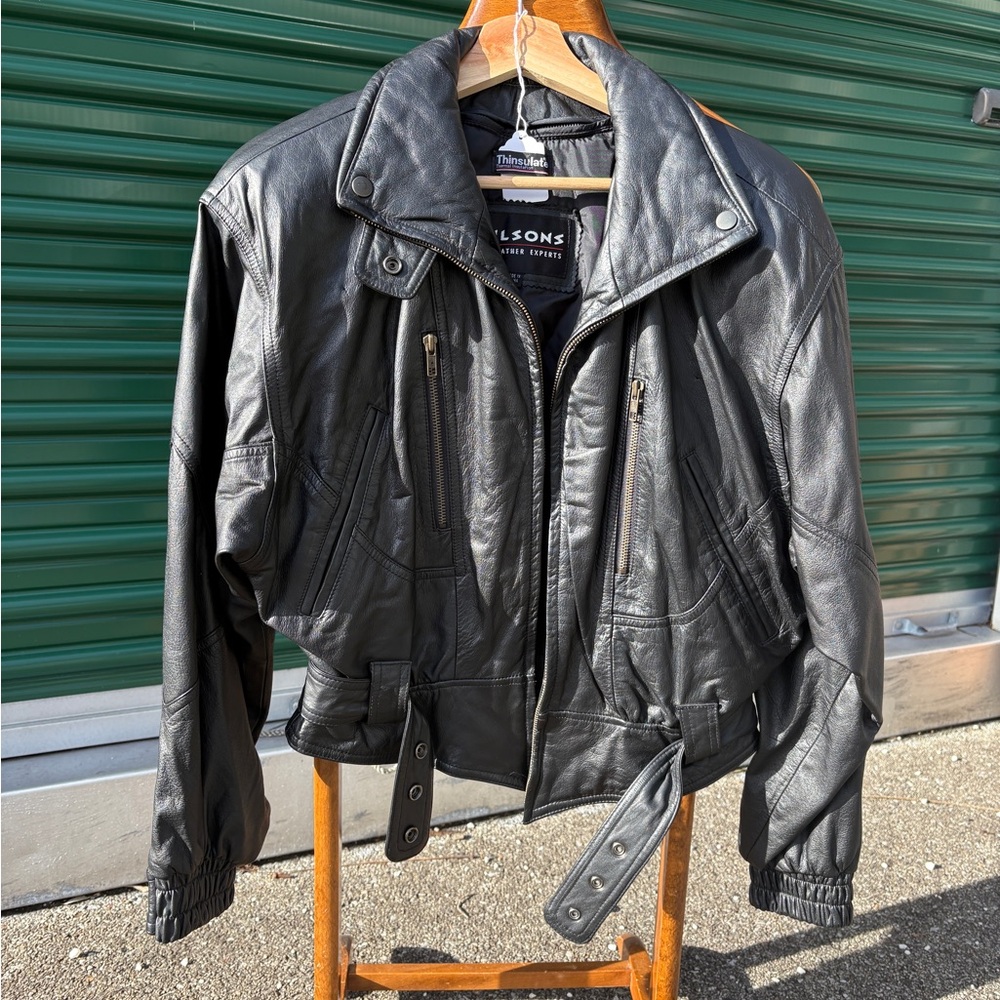 Wilson Classic Black Leather Jacket